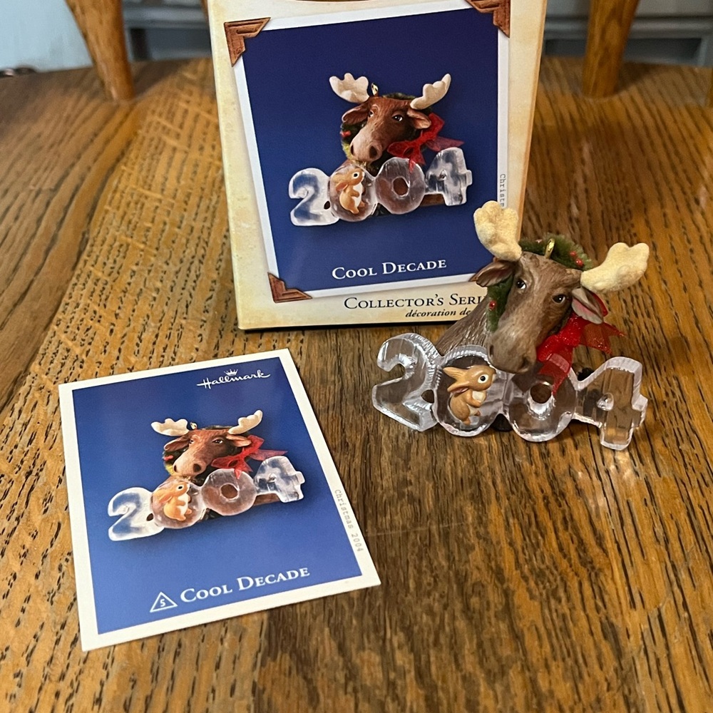 Hallmark Cool Decade Moose Ornament New in Box- Y2K